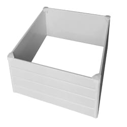 NuVue Deluxe 15 in. H X 48 in. W X 15 in. D Vinyl Raised Garden Bed White