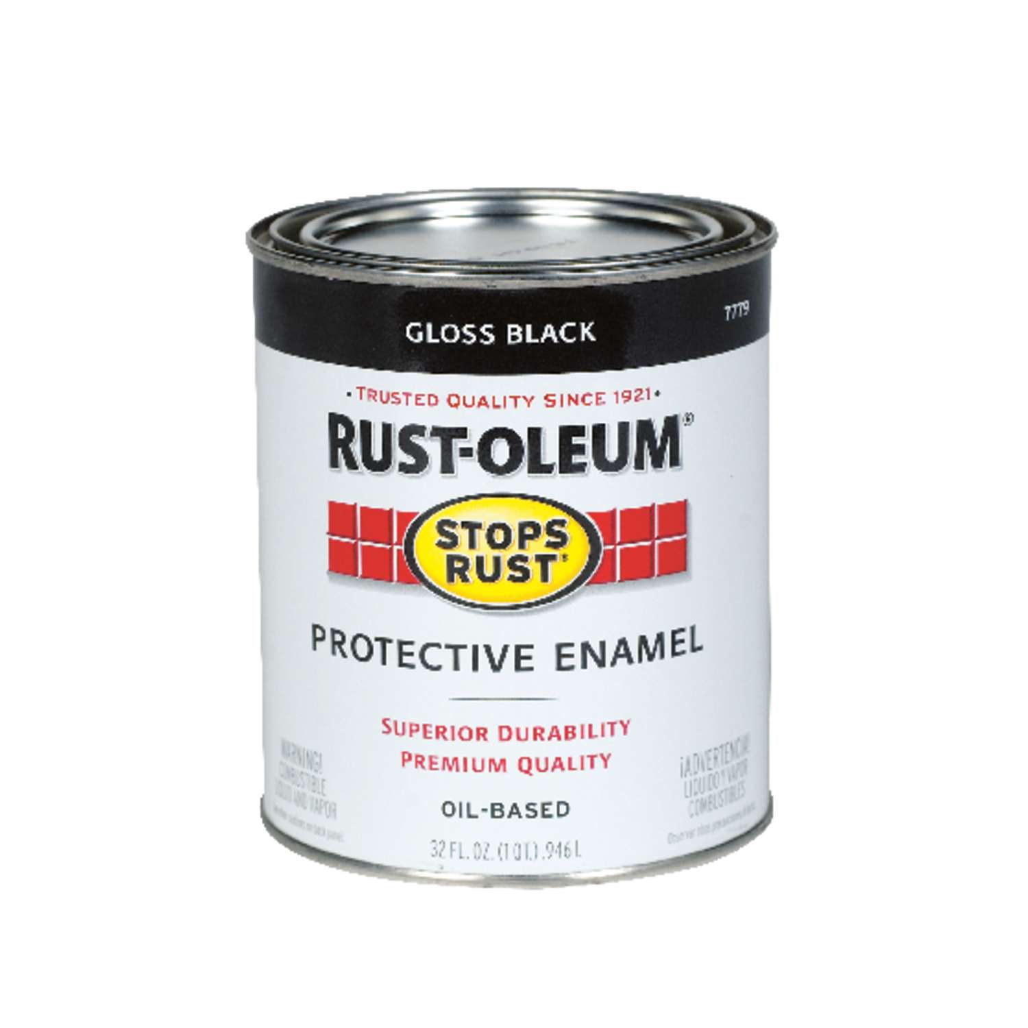 RustOleum Stops Rust Indoor and Outdoor Gloss Black OilBased