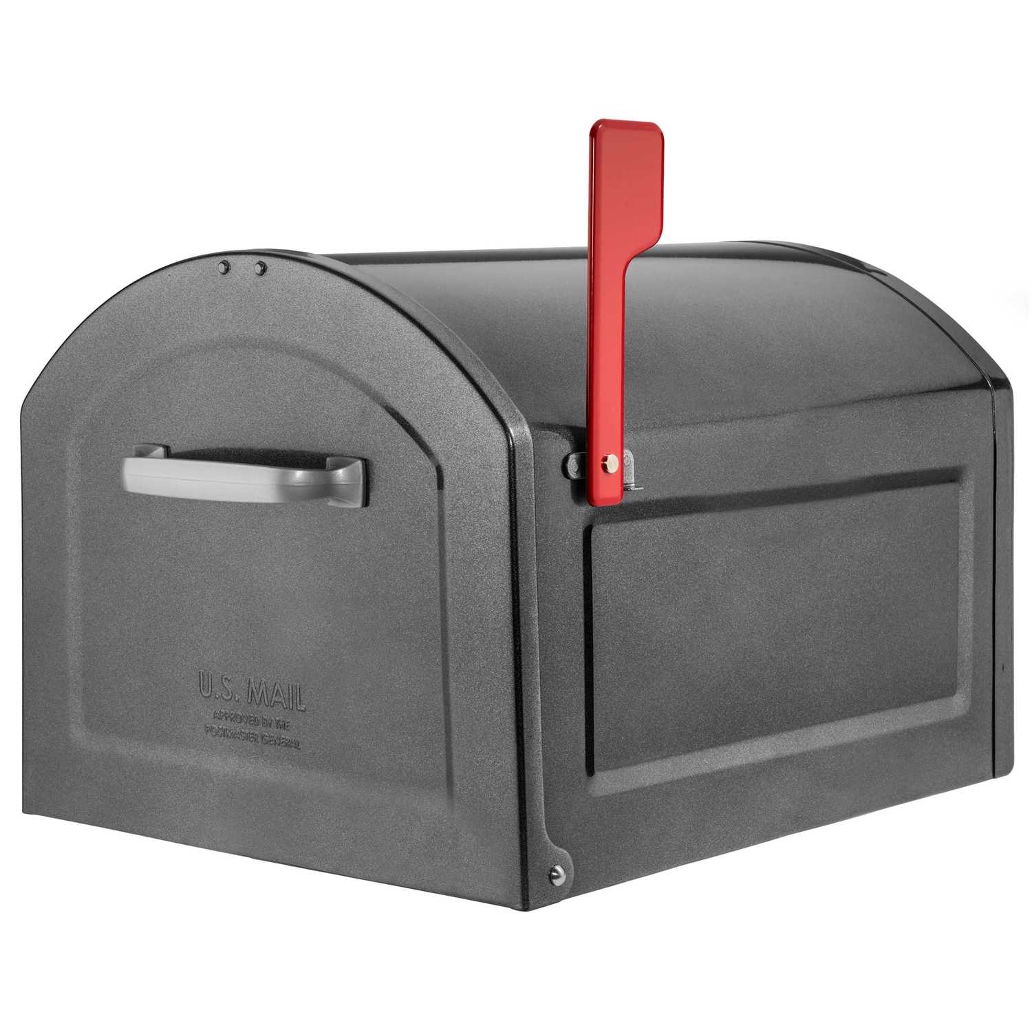 Architectural Mailboxes Centennial Galvanized Steel Post Mounted Pewter