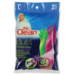 Mr. Clean Duet Unisex Indoor/Outdoor Cleaning Gloves Assorted L 2 pk