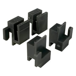 Prime-Line Black Nylon Corner Guide Set 0.4 in. H 4 pk