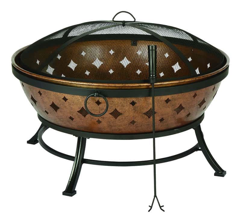 Living Accents 35.8 in. W Steel Noma Round Wood Fire Pit Ace Hardware