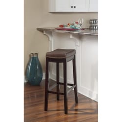 Linon Home Decor Brown Polyurethane Barstool 30 in.