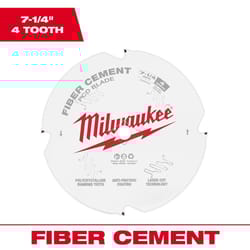 Milwaukee 7-1/4 in. D X 5/8 in. Polycrystalline Diamond Fiber Cement Blade 4 teeth 1 pk