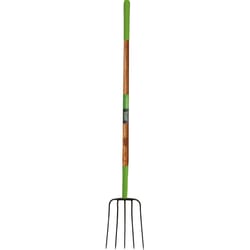 Ames 5 Tine Forged Steel Manure Fork 48 in. Wood Handle