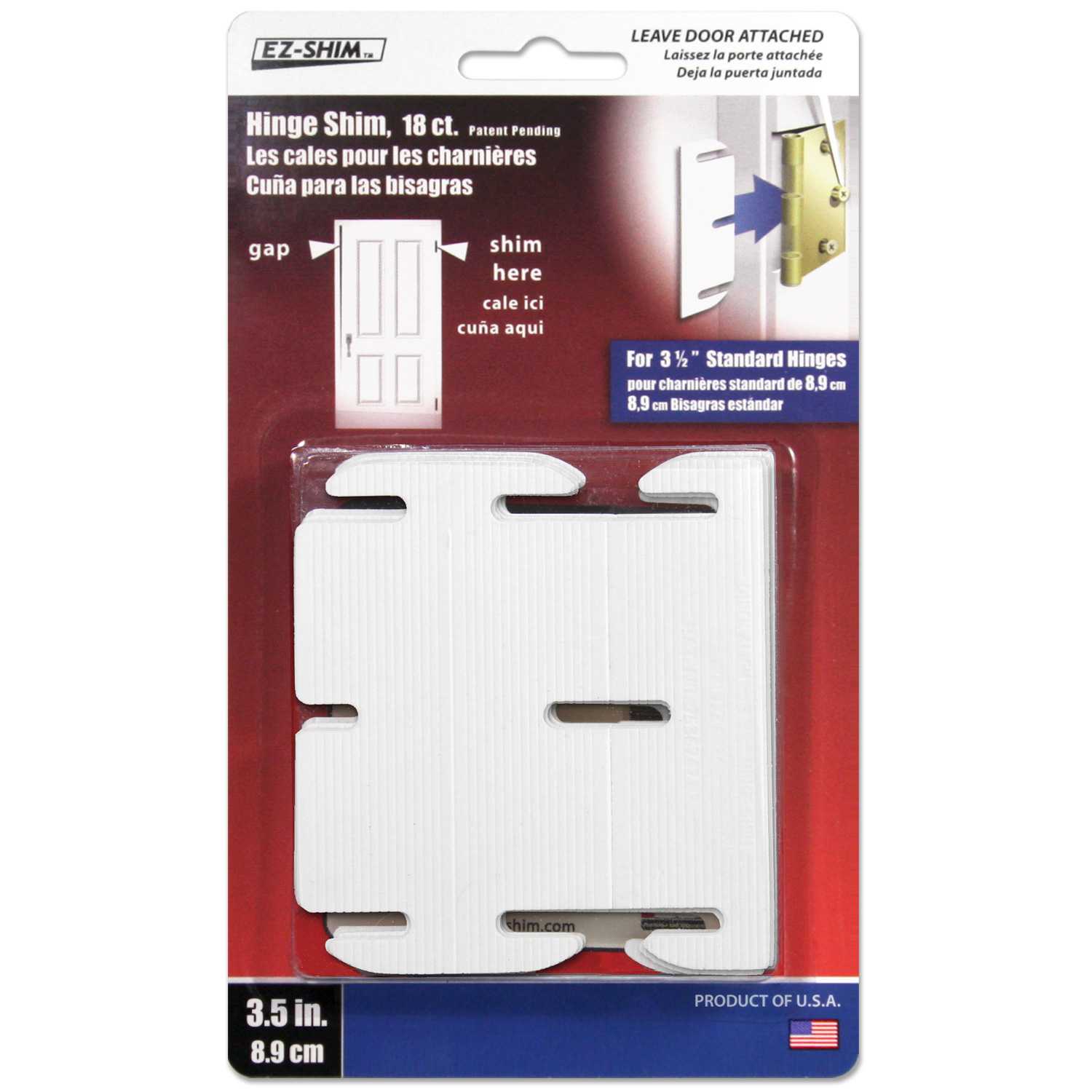 Ez Shim 1 1 In W X 3 5 In L Plastic Hinge Shim 18 Pk Ace Hardware