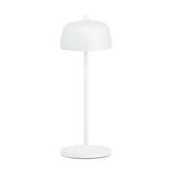 Zafferano Theta 11.8 in. Matte White Cordless Desk Lamp