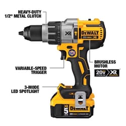 DeWalt 20V MAX XR 1/2 in. Brushless Cordless Hammer Drill Kit (Battery & Charger)