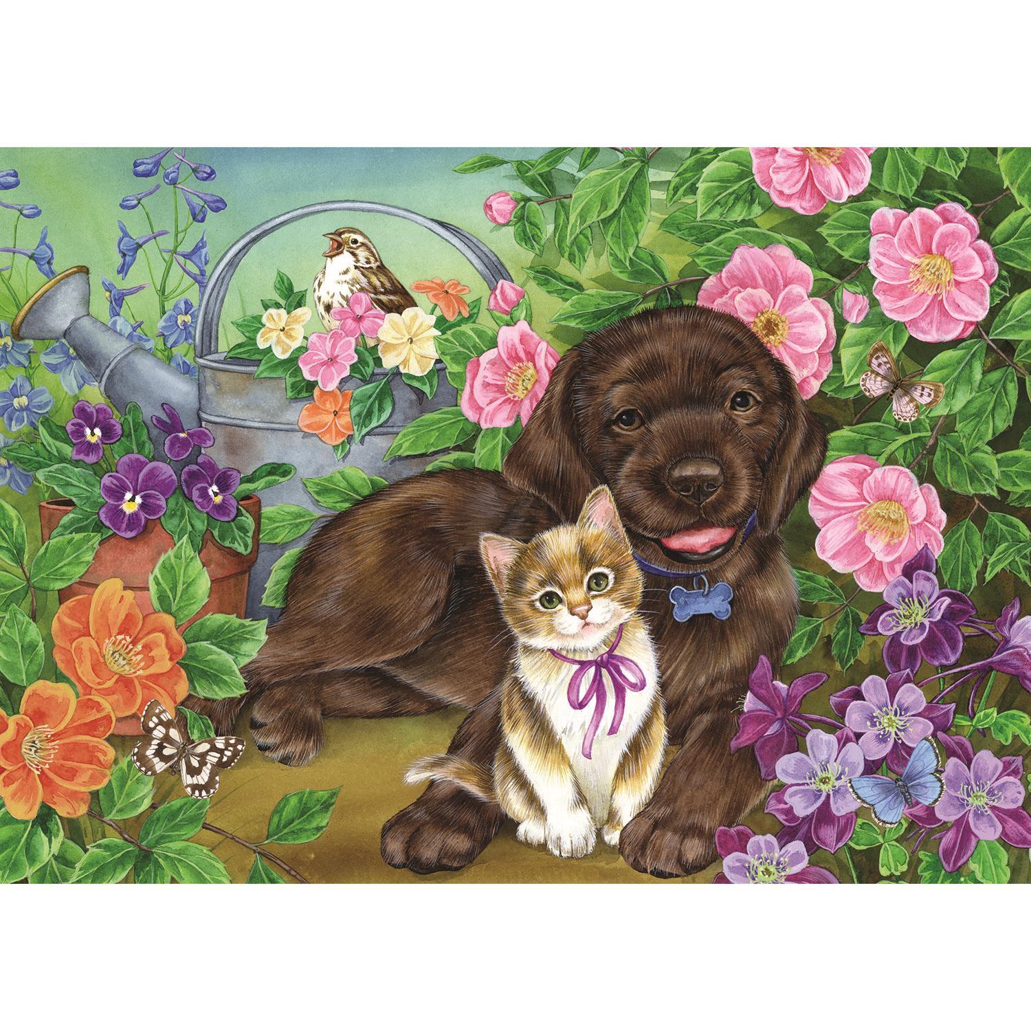 Cobble Hill Calico and Chocolate Jigsaw Puzzle Multicolor 35