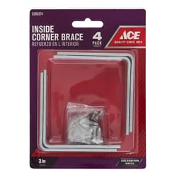 Ace 3 in. H X 4.75 in. W X 3 in. D Steel Inside L Corner Brace