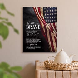 P Graham Dunn 16 in. H X 1 in. W X 12 in. L Matte Multicolored MDF The Breath of the Brave Wall Art