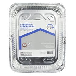Home Plus Durable Foil 9-1/4 in. W X 11-3/4 L Casserole Lasagna Pan Silver 2 pc