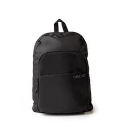 Fitkicks Hideaway Black Packable Backpack 20 in. H X 13 in. W