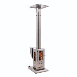 Timber Stoves 90000 BTU Wood Pellet Stainless Steel Freestanding Patio Heater 250 sq ft