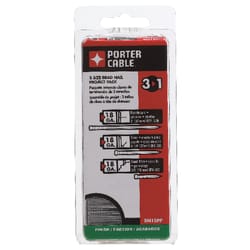 Porter Cable Assorted in. L X 18 Ga. Straight Strip Galvanized Brad Nails 90 deg 900 pk