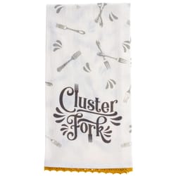 Karma Multicolored Cotton Cluster Fork Tea Towel 1 pk