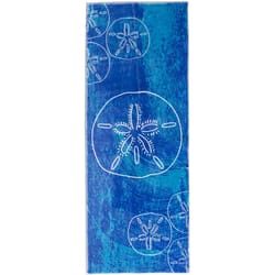 Cozy Living 21 in. W X 33 in. L Blue/White Sanddollar Dreams Polyester Accent Rug
