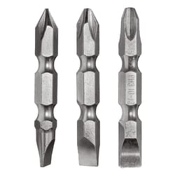 Century Drill & Tool Phillips/Slotted 2 in. L Double-Ended Screwdriver Bit Set S2 Tool Steel 3 pc