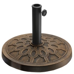 National Outdoor Living Bronze Round Resin Umbrella Base