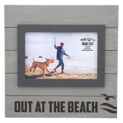 Pavilion Man Out Rustic Black/Gray MDF Picture Frame 8.75 in. H X 1.75 in. W