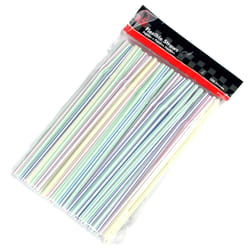 Chef Craft Multicolored Plastic Straws