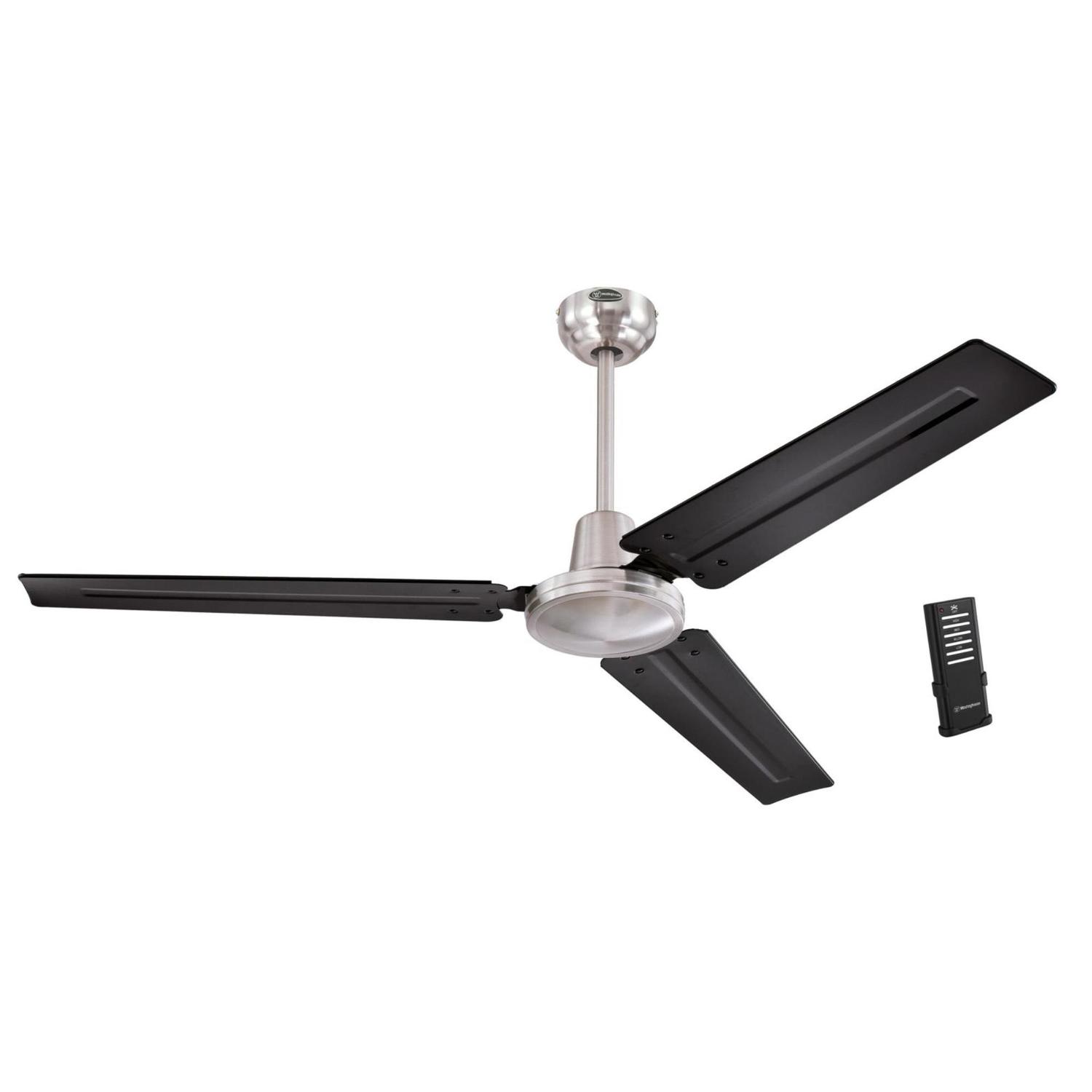 Westinghouse Jax 56 in. Brushed Nickel Black Indoor Ceiling Fan Uae Electronic uaeelectronic.com