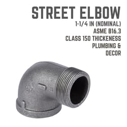 STZ Industries 1-1/4 in. MIP each X 1-1/4 in. D FIP Black Malleable Iron 90 Degree Street Elbow