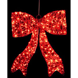 Sienna LED Red Bow 23.6 in. Hanging Decor