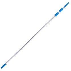 Unger Connect & Clean Telescoping 20 ft. L X 1 in. D Aluminum Extension Pole Silver/Blue
