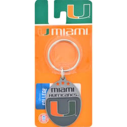 HILLMAN NCAA Tempered Steel Gray Split Ring Keychain