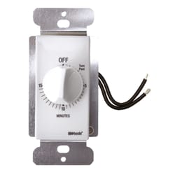 Woods Indoor Spring Wound Timer 125 V White