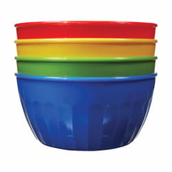 Arrow Home Products 16 oz Assorted Plastic Round Bowl 5-1/2 in. D 4 pk