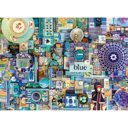 Cobble Hill Blue Jigsaw Puzzle Cardboard Blue 1000 pc