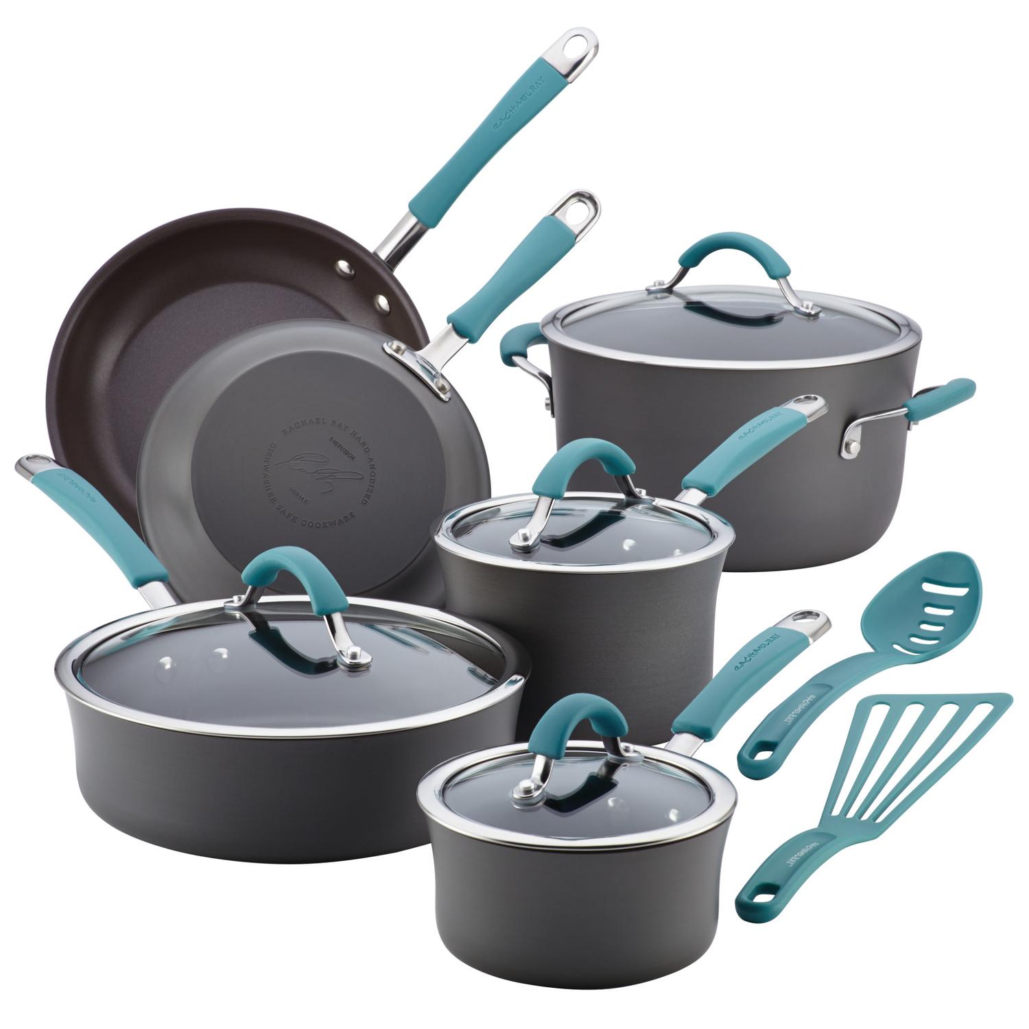 Rachael Ray Aluminum Cookware Set Gray Sansujyuku sansujyuku.com