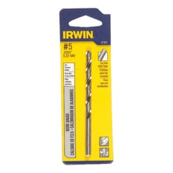 Irwin #5 X 3-3/4 in. L High Speed Steel Wire Gauge Bit Straight Shank 1 pc