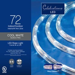 Celebrations LED Cool White 72 ct Rope Christmas Lights 9 ft.