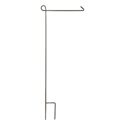 Evergreen 44 in. L Metal Garden Flag Stand Matte