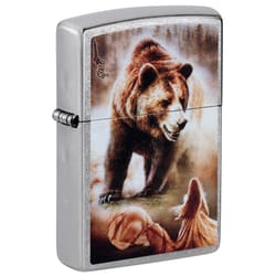 Zippo Silver Mazzi Bear Lighter 2 oz 1 pk