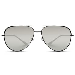 WearMe Pro Black Frame Silver Lens Sunglasses