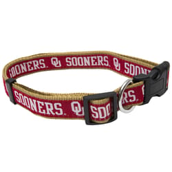 Pets First Team Colors Oklahoma Sooners Nylon Dog Collar Small