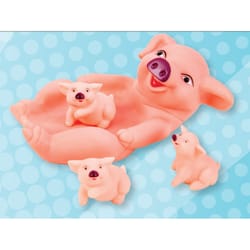 Playmaker Toys Pig Bath Toys Plastic Pink 4 pc