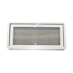 Duo-Corp Aristoclass Hopper White Glass/Vinyl Window 32.125 in. L X 15.25 in-lb H 1 pk