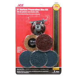 Ace 2 in. Zirconium Twist and Lock Surface Preparation Disc Kit Assorted Grit Assorted 6 pk
