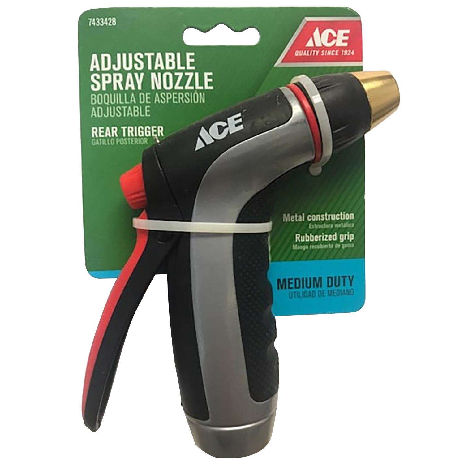 Ace Aqua Gun 1 Pattern Adjustable Spray Metal Hose Nozzle Ace Hardware
