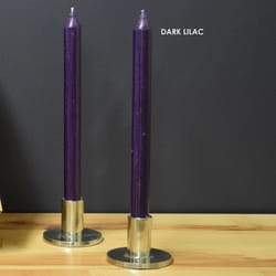 Kiri Tapers Dark Lilac Unscented Scent Taper Candle