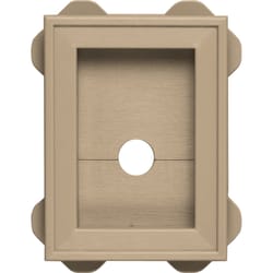 Builders Edge 6 in. H X 1 in. L Prefinished Tan Vinyl Mounting Block