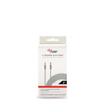 Fuse 3 Ft L Auxiliary Cable 3 5 Mm Ace Hardware