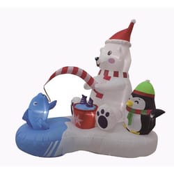 Celebrations Polar Bear Fishing 5 ft. Inflatable