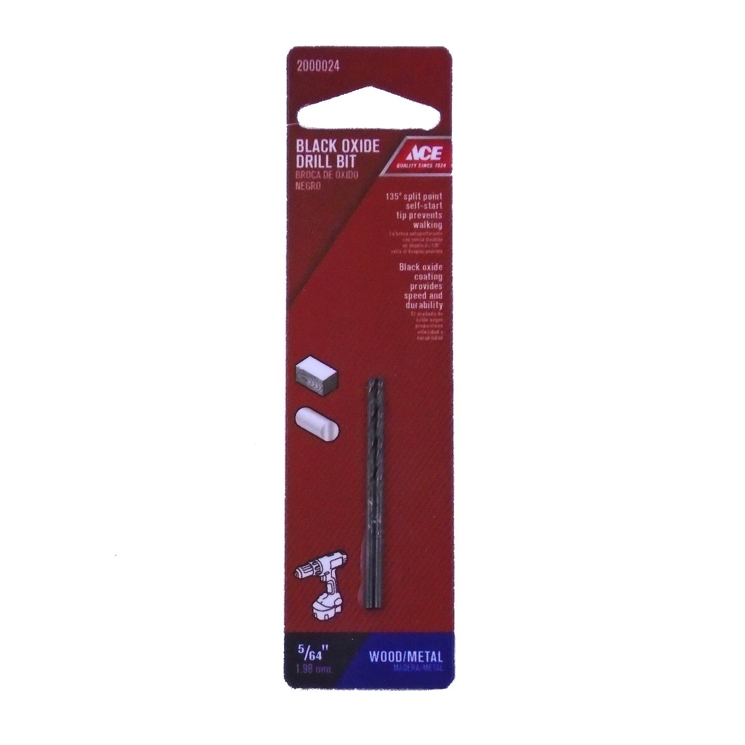 Ace 5/64 in. Black Oxide Drill Bit 2 pc