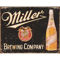 Desperate Enterprises 16 in. L Multicolored Tin Miller Brewing Vintage Wall Decor Sign